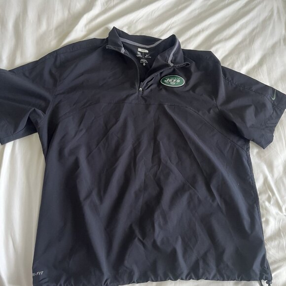 Nike Dri-fit NFL On The Field New York Jets Jacket Size XL Windbreaker - Picture 1 of 6
